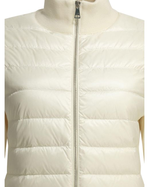 Moncler Natural Padded Wool Cardigan
