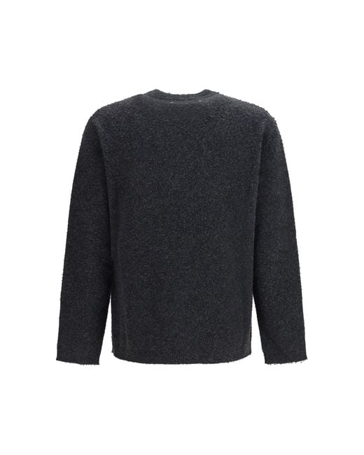Golden Goose Deluxe Brand Blue Crew Neck Wool Sweater for men
