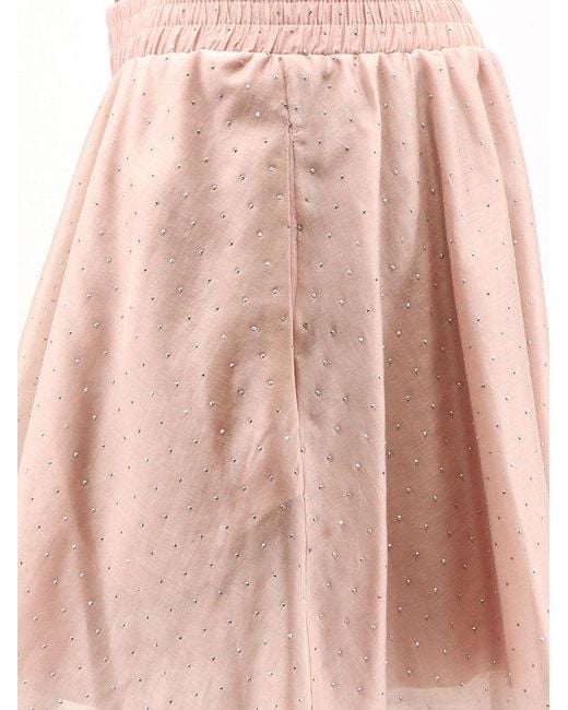 ACTUALEE Pink Rhinestone Shorts