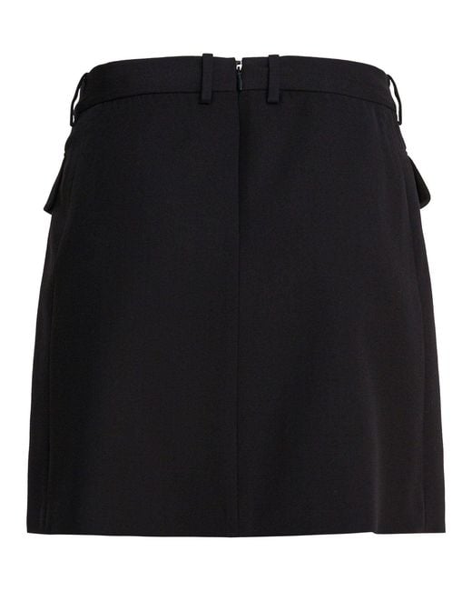 Balenciaga Black Wool Skirt Viscose