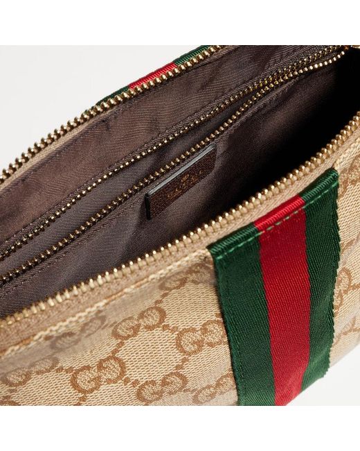 Gucci Natural Small Pouch Gg Web Detail for men