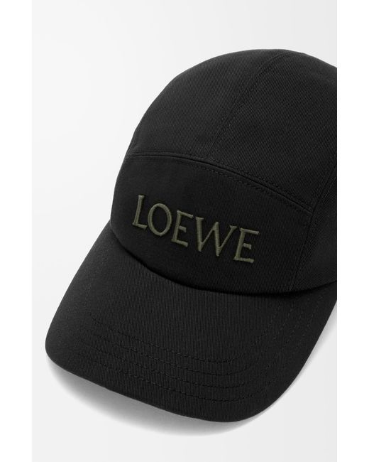 Loewe Black Baseball Hat With Logo for men