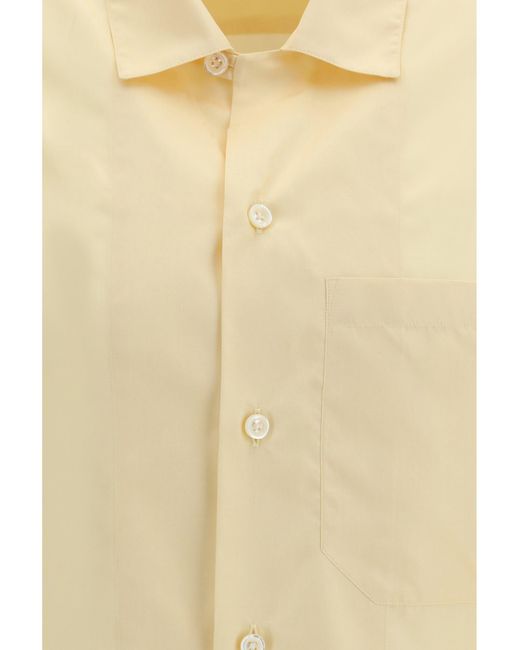 Umit Benan White Shirt Havana Silk for men