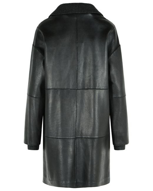 P.A.R.O.S.H. Black 'Maciock' Lambskin Jacket