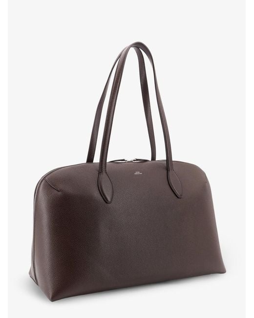Totême Brown Day Tote Grained Leather Bag