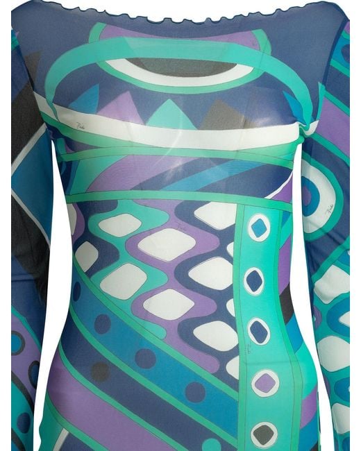 Emilio Pucci Blue "Vivara" Long Dress