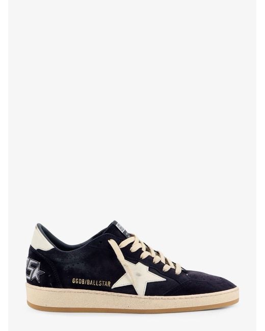 Golden Goose Deluxe Brand White Deluxe Brand Ballstar Suede Sneakers With Iconic Side Logo for men