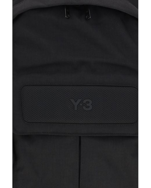 Y-3 Black Logo Backpack for men