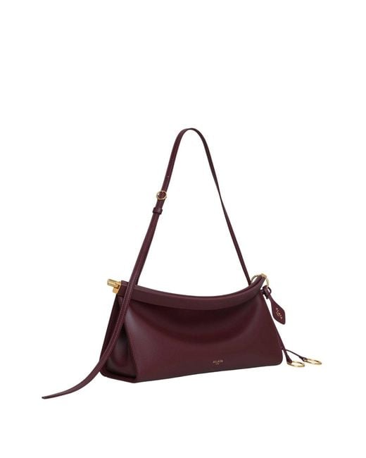 Alaïa Purple "Le Click East West" Shoulder Bag
