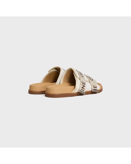 Céline Metallic Pitea Slide Sandals for men
