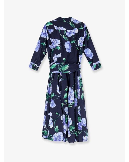 Lavi Blue Spritz Cotton Chemisier Dress