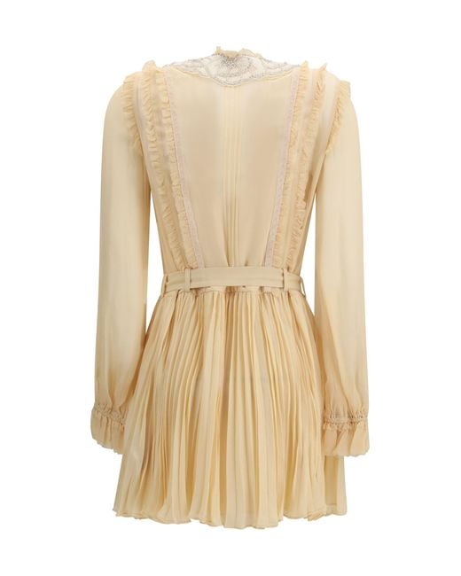 Self-Portrait Natural Short Dresses