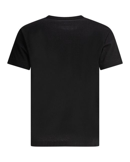 COMME DES GARÇONS PLAY Black Cotton T-Shirt for men