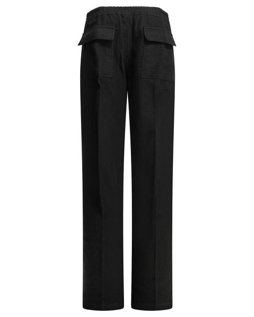 Rick Owens Black "Dietrch Drawstrings" Parachute Pants