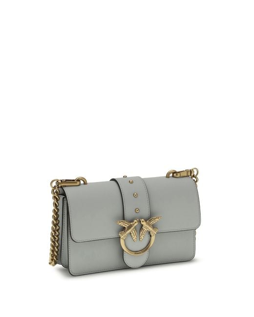 Pinko Gray Shoulder Bag Love One