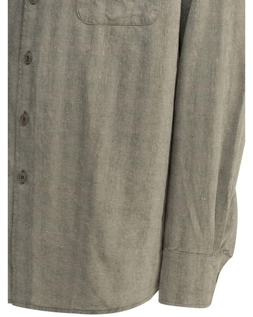 Our Legacy Gray Above Casual Cotton Linen Shirt