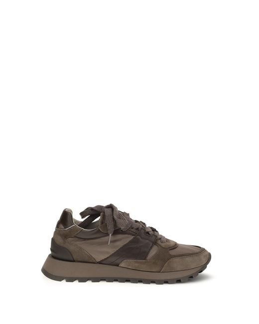 Brunello Cucinelli Brown Suede Sneakers