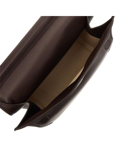 Jacquemus Brown Rond Carré Nappa Leather Clutch