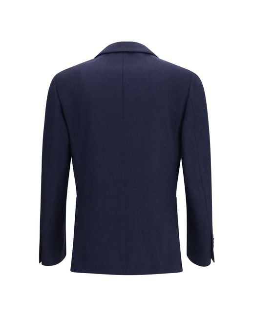 Lardini Blue Wool And Cashmere Jacket for men