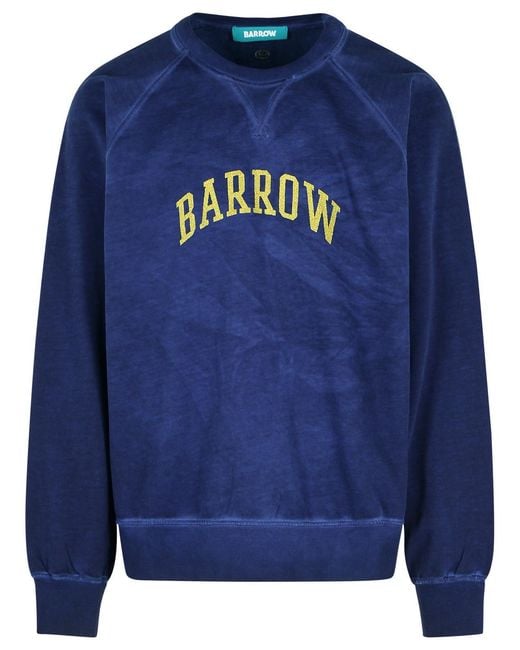 Barrow Blue Cotton Sweatshirt for men