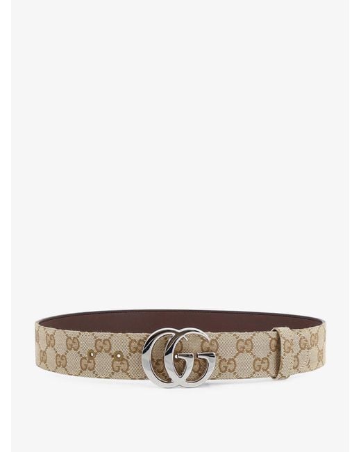 Gucci White Gg Fabric Belt for men