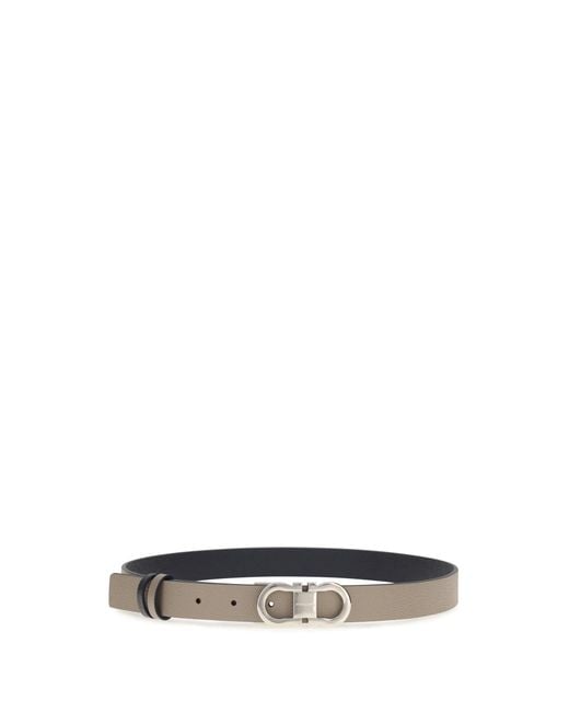 Ferragamo White Belt Calf Leather