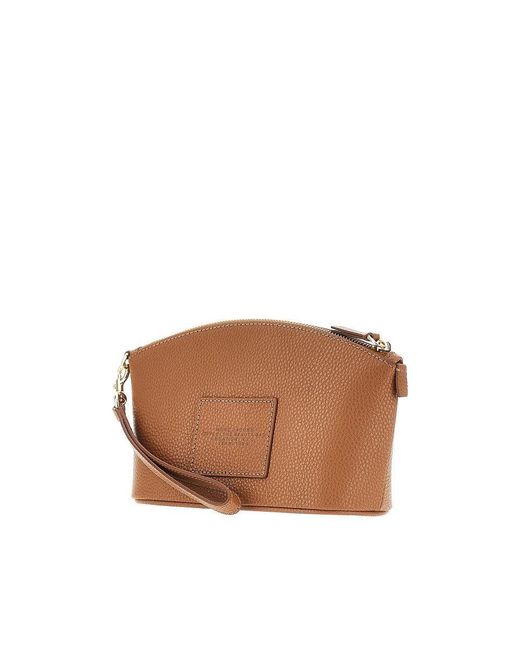 Marc Jacobs Brown Grain Leather Beauty Bag