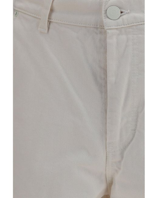AMI Gray Wide Twill Cotton Shorts for men