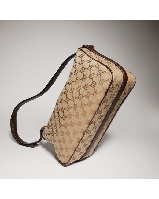 Gucci Natural Half Horsebit Medium Shoulder Bag