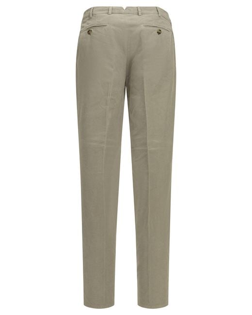 Brunello Cucinelli Gray Tailored Cotton Velvet Pants for men