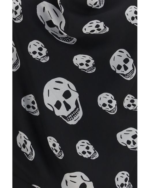 McQueen Black Halter Silk Scarf
