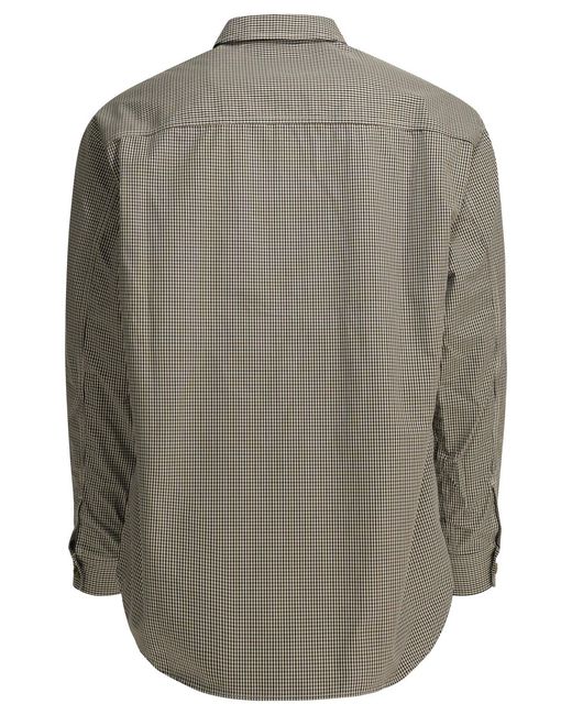 Comme des Garçons Gray Checkered Overshirt Jacket