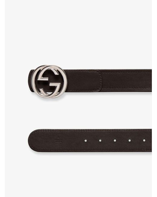 Gucci White Web Fabric And Leather Belt for men