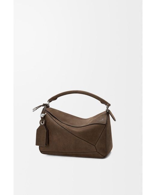 Loewe Brown "Featherlight Puzzle" Small Handbag