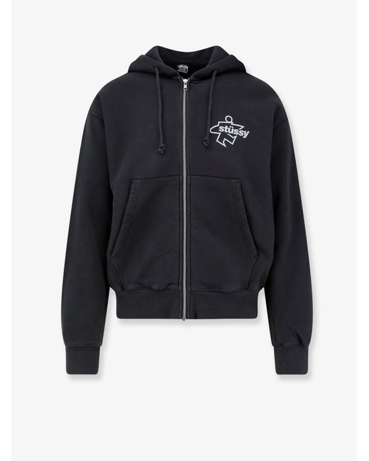 Stussy Blue Surf Size Gar Cotton Sweatshirt for men