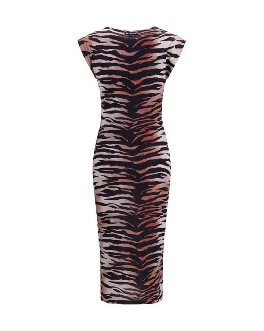 Pinko Purple Dress Tiger Print