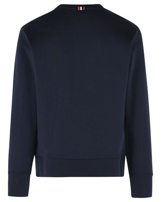 Thom Browne Black 'Colorblock 4 Bar' And Cotton Sweatshirt for men