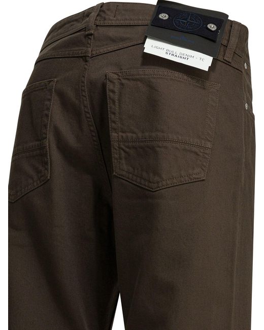 Stone Island Gray Straight Leg Jeans for men