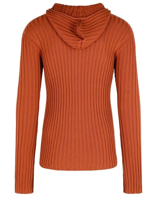 Acne Orange Brick Cotton Sweatshirt for men