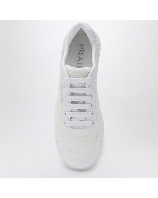 Prada White Re-Nylon Sneakers