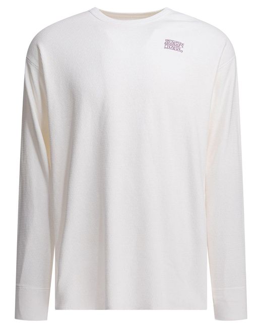 Kapital White Embroidered Logo T-Shirt for men