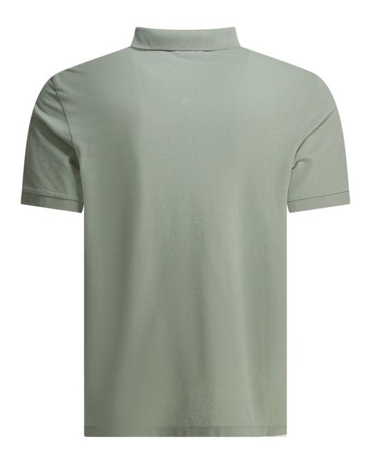 Stone Island Green Short Sleeves Polo Shirt With Compass Logo for men