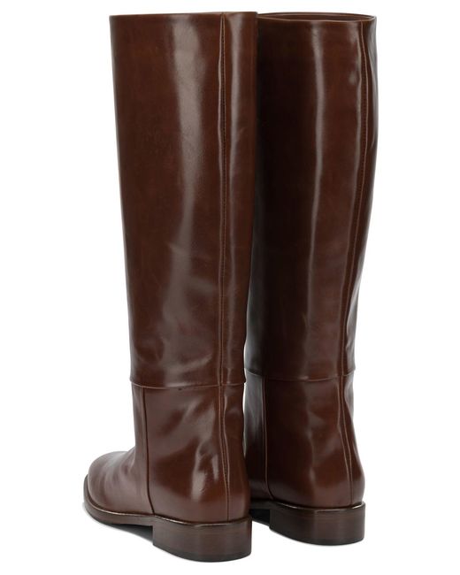 Alluminio Brown Leather Boots