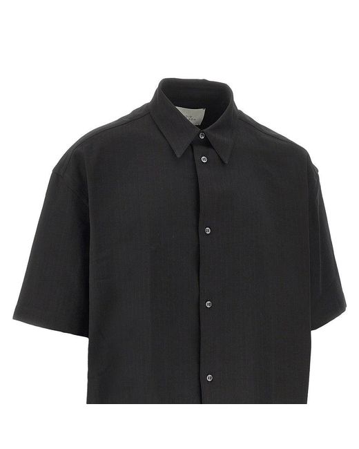 Studio Nicholson Black 'Sanko' Broken Twill Shirt for men