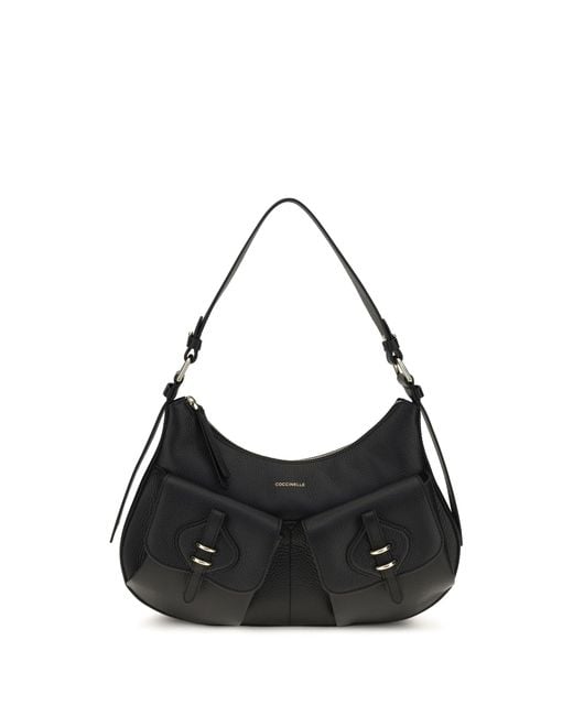 Coccinelle Black Small Boheme Shoulder Bag Noir