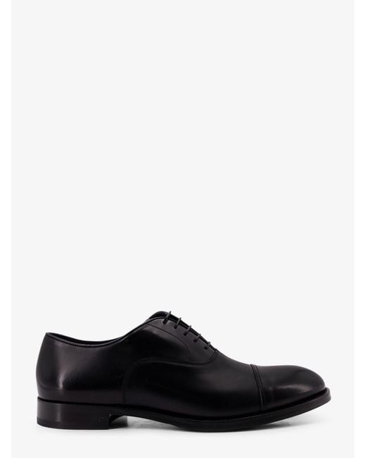 Doucal's White Leather Lace-Up Shoes for men