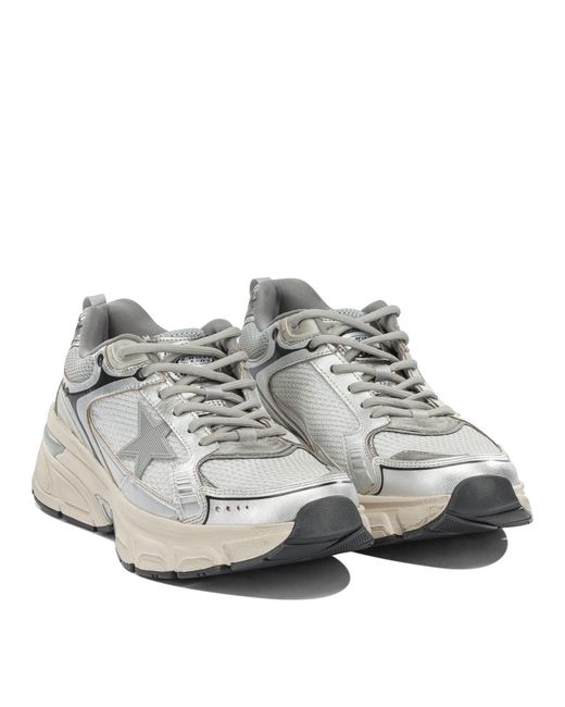 Golden Goose Deluxe Brand White "Lightstar" Low Sneakers