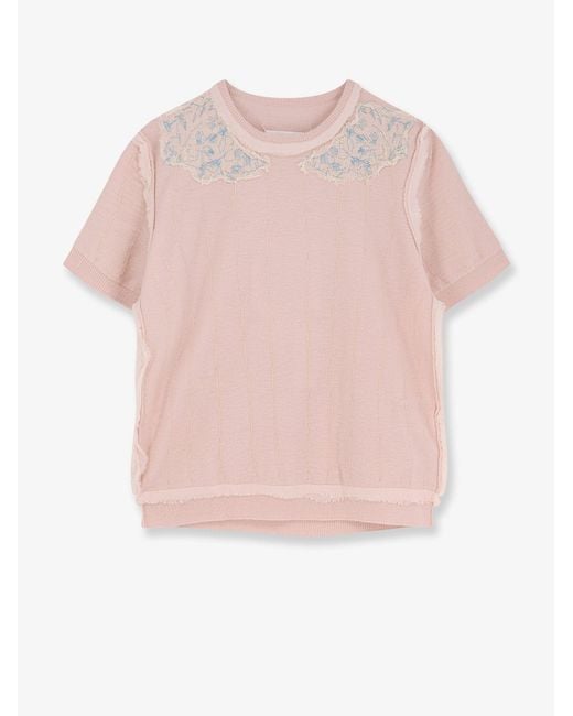 Maison Margiela Pink Virgin Wool Sweater