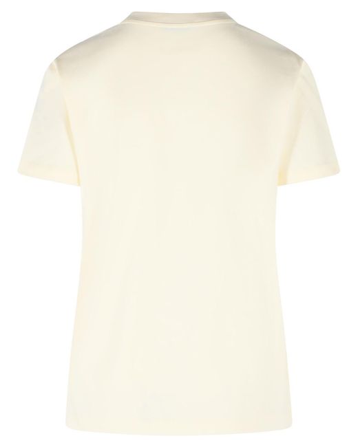 Moncler Natural Cream Cotton T-Shirt