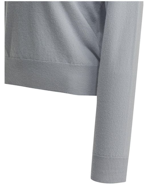 Maison Margiela Gray Virgin Wool Polo Sweater